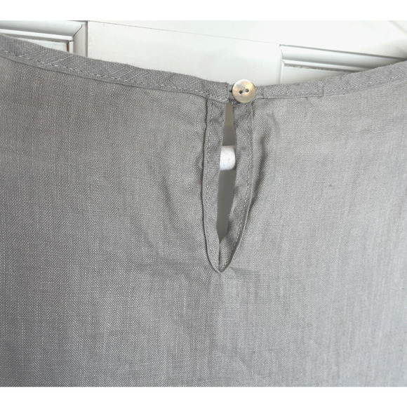 St. Tropez West Women’s Embroidered Linen Sleeveless Blouse Sz S Boho Lagenlook - Picture 9 of 14